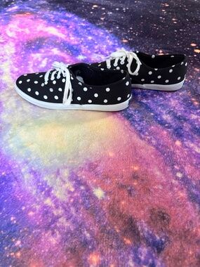 Keds Original Black and White Polka Dot Sneakers Size 6